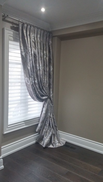Silhouette and french pleat panel